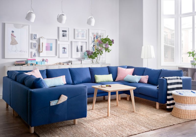 Синяя гостиная — как идеально сочетать синий цвет в спальне? (90 фото дизайна)
